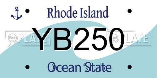 YB250 Rhode Island License Plate