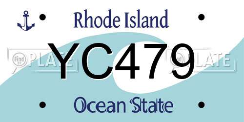 YC479 Rhode Island License Plate