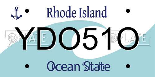 YDO51O Rhode Island License Plate