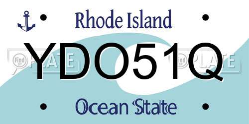 YDO51Q Rhode Island License Plate