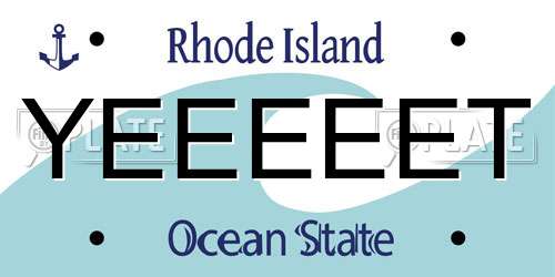 YEEEEET Rhode Island License Plate