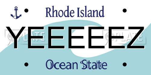 YEEEEEZ Rhode Island License Plate