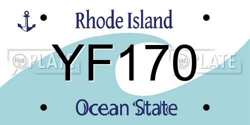 YF170 Rhode Island License Plate