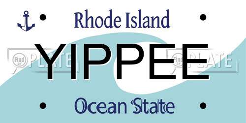YIPPEE Rhode Island License Plate