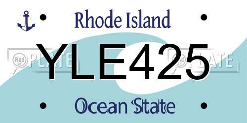 YLE425 Rhode Island License Plate