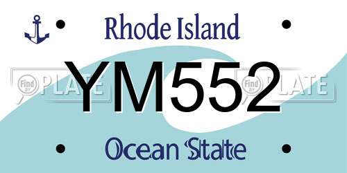 YM552 Rhode Island License Plate