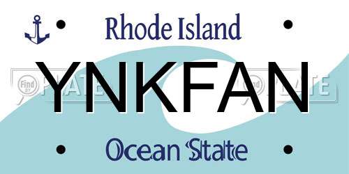 YNKFAN Rhode Island License Plate