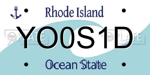YO0S1D Rhode Island License Plate