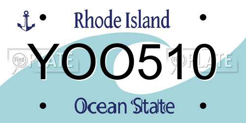 YOO510 Rhode Island License Plate