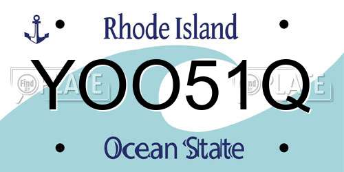 YOO51Q Rhode Island License Plate