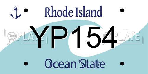 YP154 Rhode Island License Plate