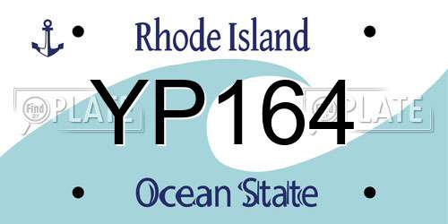 YP164 Rhode Island License Plate