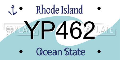 YP462 Rhode Island License Plate