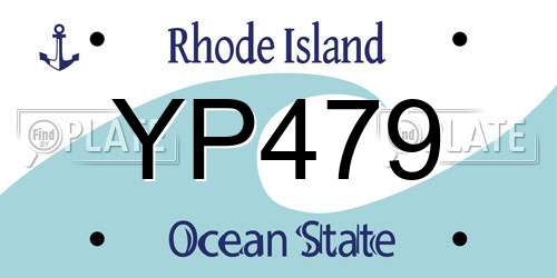 YP479 Rhode Island License Plate