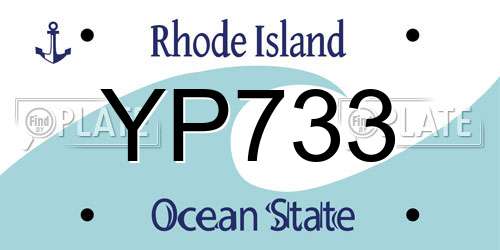 YP733 Rhode Island License Plate