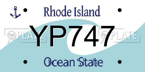 YP747 Rhode Island License Plate