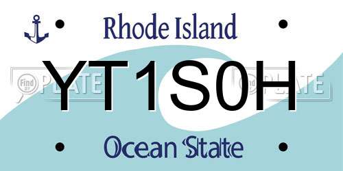 YT1S0H Rhode Island License Plate