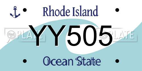 YY505 Rhode Island License Plate