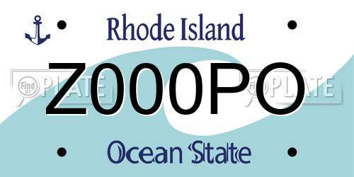 Z000PO Rhode Island License Plate