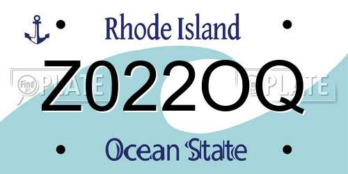 Z022OQ Rhode Island License Plate
