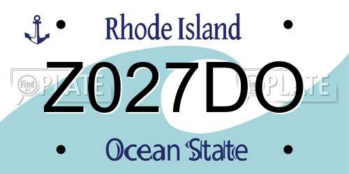 Z027DO Rhode Island License Plate