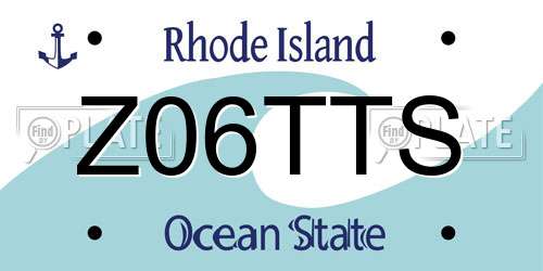 Z06TTS Rhode Island License Plate