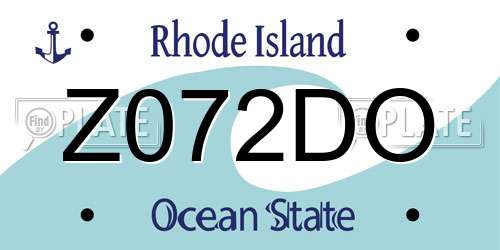 Z072DO Rhode Island License Plate