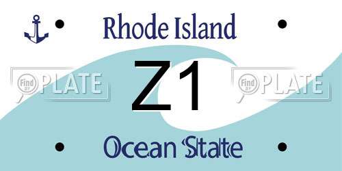 Z1 Rhode Island License Plate