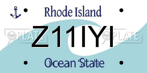 Z11IYI Rhode Island License Plate