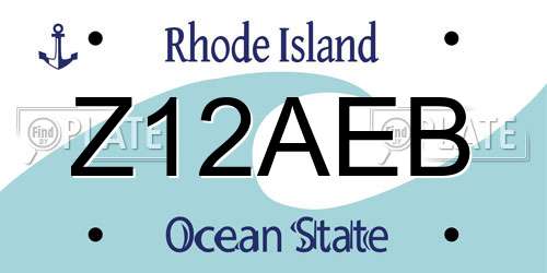 Z12AEB Rhode Island License Plate