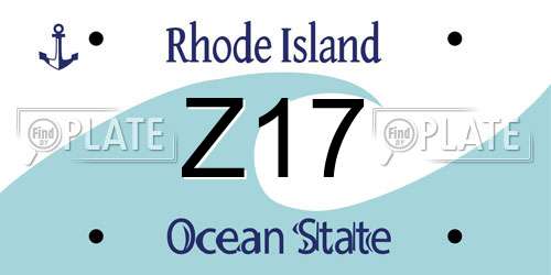 Z17 Rhode Island License Plate