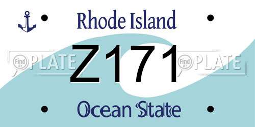Z171 Rhode Island License Plate