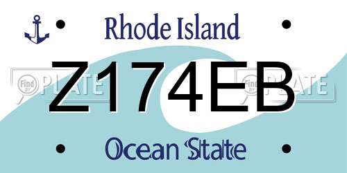 Z174EB Rhode Island License Plate