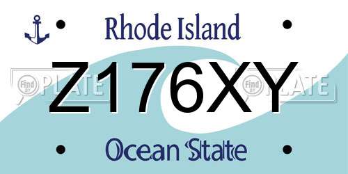 Z176XY Rhode Island License Plate
