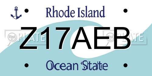 Z17AEB Rhode Island License Plate