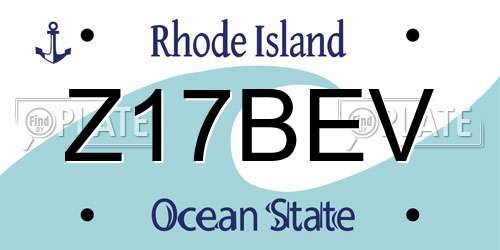 Z17BEV Rhode Island License Plate