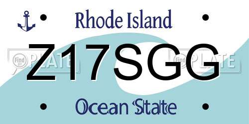 Z17SGG Rhode Island License Plate