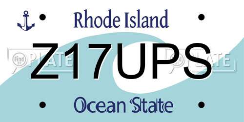 Z17UPS Rhode Island License Plate