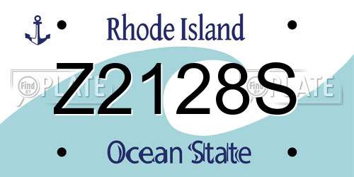 Z2128S Rhode Island License Plate