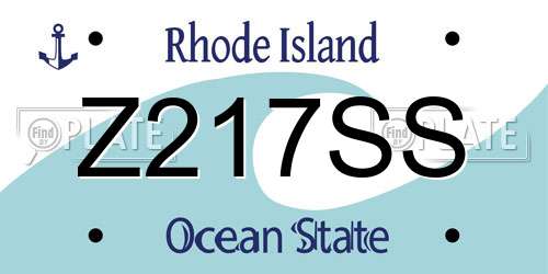 Z217SS Rhode Island License Plate