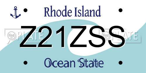 Z21ZSS Rhode Island License Plate