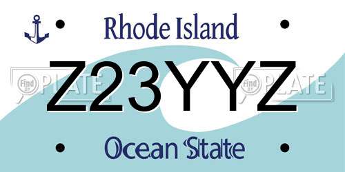 Z23YYZ Rhode Island License Plate