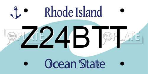 Z24BTT Rhode Island License Plate