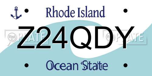 Z24QDY Rhode Island License Plate