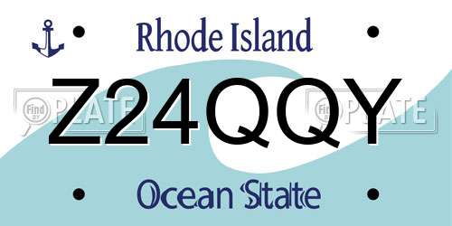 Z24QQY Rhode Island License Plate