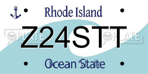 Z24STT Rhode Island License Plate