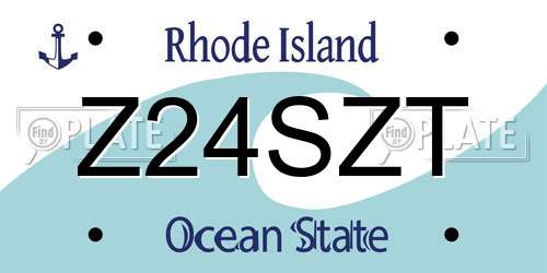 Z24SZT Rhode Island License Plate