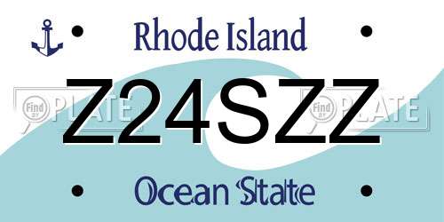 Z24SZZ Rhode Island License Plate