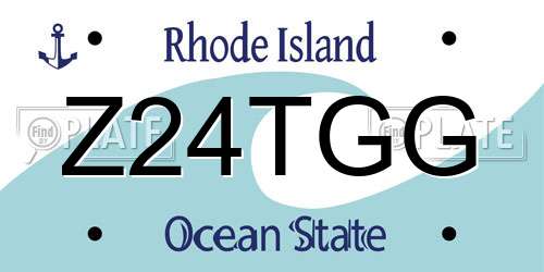 Z24TGG Rhode Island License Plate