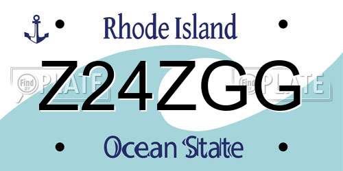 Z24ZGG Rhode Island License Plate